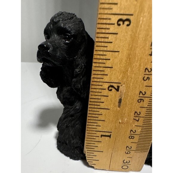 Black Cocker Spaniel Figurine Resin Sculpture 3.5 x 3" - Picture 7 of 7